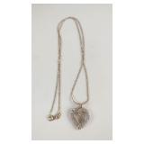 14k Gold Chain / 10k Gold Heart Pendant