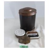 Tobacco Tins & Deer Belt Buckle