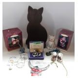Cat Ornaments, Salts, Jewelry