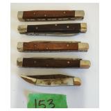 Vintage Pocket Knives - Damascus-look blades