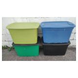 (4) 20-gallon Totes with Lids