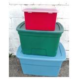 (4) Storage Totes with Lids