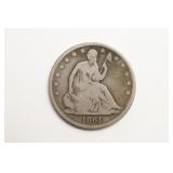 1861-O Seated Liberty Half Dollar