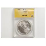 1886 Morgan Dollar. ANACS MS-63