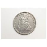 1853 Seated Liberty Half . With Arrows & Rays