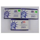 Three Proof Sets. 2000, 2003, 2005