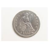 1853 Seated Liberty Quarter. With Arrows & Rays