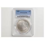1885 Morgan Dollar. PCGS AU-58