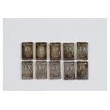 10 One Gram Fine silver ingots