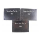 Three Proof sets. 1980, 81, & 82