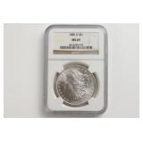 1885-O Morgan Dollar. NGC MS-63