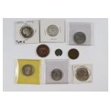 Misc US Coins. Includes 2 Cent, Half Dime & More