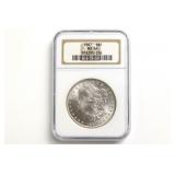 1887 Morgan Dollar. NGC  MS-64