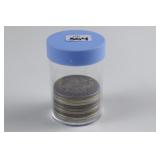 Lot of Nine Morgan Silver Dollars