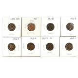 (8) Early Lincoln Cents 1909-1915