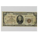 1929 $20.00 Boston National Bank Currency