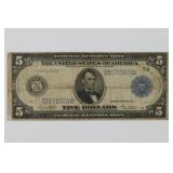 Series 1914 $5.00 Large Federal Reserve Note