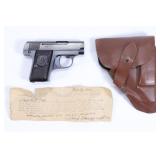 WWII Bringback Pistol with Paperwork