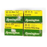 (4) Boxes 20ga. Shotshells and Slugs