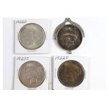 (4) Silver Peace Dollars
