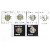 (6) 1976-S Silver Washington Quarters