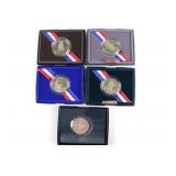 (5) US Mint Commemorative Half Dollar Coins.
