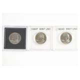 (3) Late 20th Century Washington Quarters