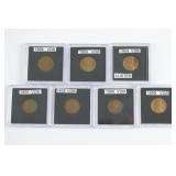 (7) 1909 V.D.B. Lincoln Cents