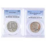 (2) Silver Proof Kennedy Half Dollars.