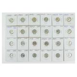 24 Silver roosevelt Dimes
