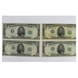 (4) Five Dollar Federal Reserve Notes