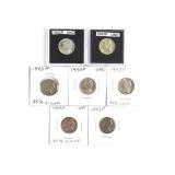 (7) 1943-P Wartime Silver Nickels
