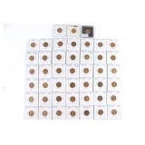 45 Lincoln Wheat Cents. 1950s.