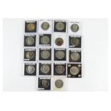 18 Kennedy Half Dollars. (Not silver)