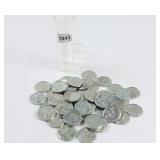 50 Steel Wartime Lincoln Wheat Cents. 1934