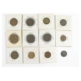 12 Foreign Coins Dating back to the 1870s