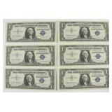 (2) Sets of Three Consecutive Number Silver Certs