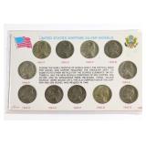 Wartime Silver Nickel Set on Original Card
