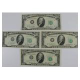 (4) Ten Dollar Fed Reserve Notes