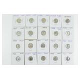 20 Silver Roosevelt Dimes