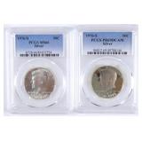 (2) 1976-S Kennedy Silver Half Dollar. One Proof