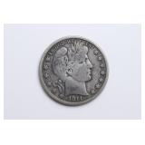 1911-S Barber Half Dollar