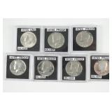 (7) 40% Silver Kennedy Half Dollars
