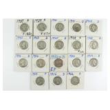(18) Silver Washington Quarters