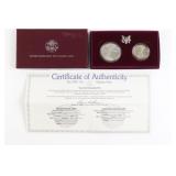 1992 Two Coin Olympic Uncirculated Set