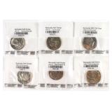 (6) Kennedy Hlaf Dollars 1971-D & UP