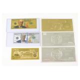 Gold and Silver Novelty Bills (6)