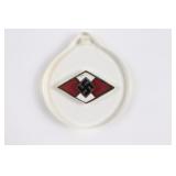 WWII H.J. Enamled Emblem set in Acrylic