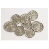 (10) High Grade Mercury Head Dimes