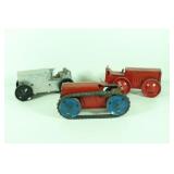(3) Vintage Metal Tractors - Tin Wheels